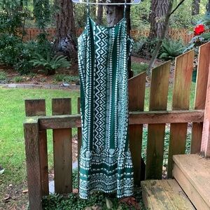 006 SHEIN Tribal sprint Maxi Dress NWOT